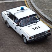 lada 2107 police car in cuba