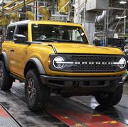 production of the all new 2021 ford bronco is underway at the michigan assembly plant the two door and first ever four door models are now on their way to ford dealerships across america